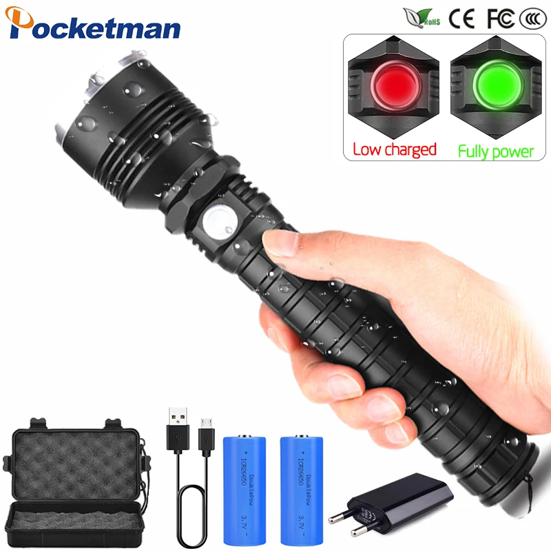 Brightest Led Flashlight XHP70.2 Most Powerful led torch USB Zoom xhp50 18650 26650 Rechargeable Best Camping Lamp light
Brightest Led Flashlight XHP70.2 Most Powerful led torch USB Zoom xhp50 18650 26650 Rechargeable Best Camping Lamp light