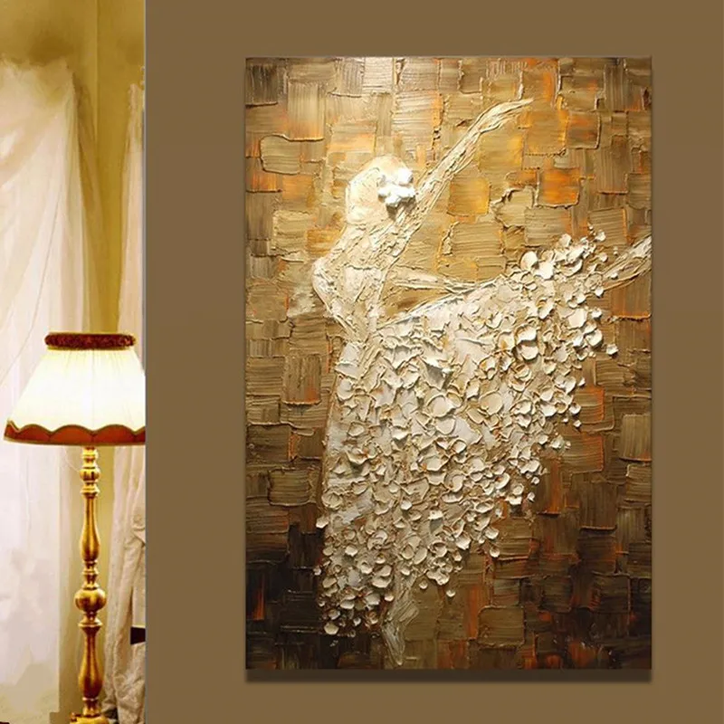 Large Handmade Painting Gift Handpainted Abstract Oil Paintings on Canvas Home Decor Wall Art Knife White Ballet Dancer Pictures
Large Handmade Painting Gift Handpainted Abstract Oil Paintings on Canvas Home Decor Wall Art Knife White Ballet Dancer Pictures