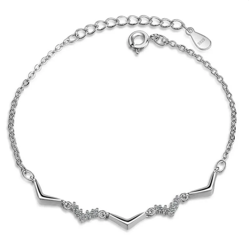 New Simple Fashion 925 Sterling Silver Wave Bracelet For Women Zircon Jewelry Pulseira Feminina Christmas Gift Drop Shipping
New Simple Fashion 925 Sterling Silver Wave Bracelet For Women Zircon Jewelry Pulseira Feminina Christmas Gift Drop Shipping