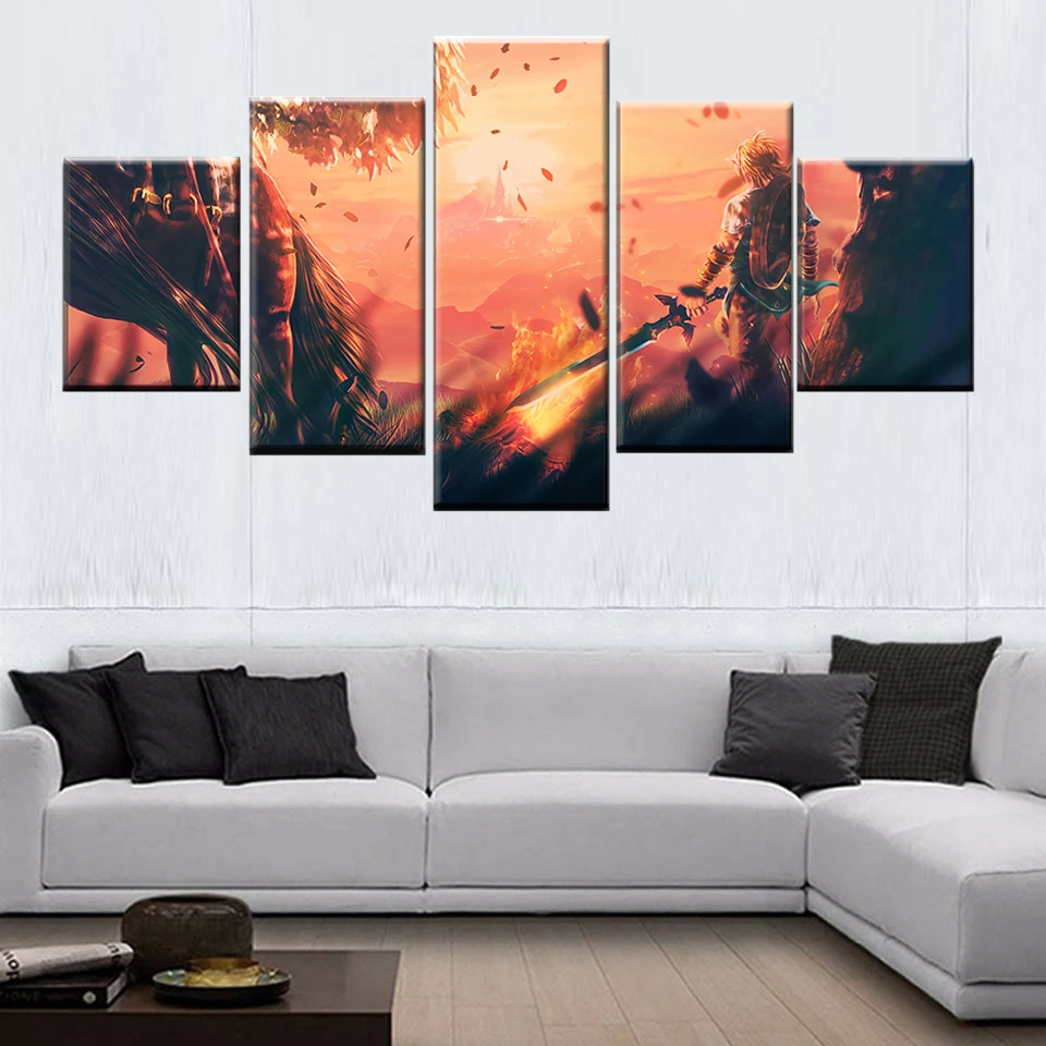 HD Print Wall Art Picture 5 Piece Set Game Zelda Legend Poster Landscape Canvas Painting Home Decor Living Room
HD Print Wall Art Picture 5 Piece Set Game Zelda Legend Poster Landscape Canvas Painting Home Decor Living Room
