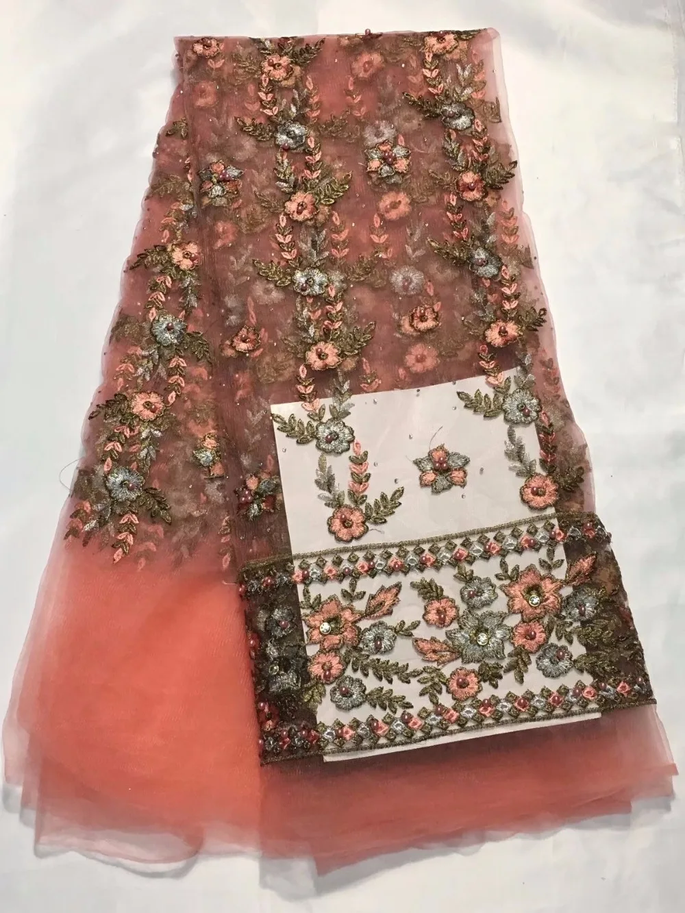 3d pink lace nigerian french lace fabrics 2018 with beads tulle mesh embroidery fabric high quality 5yard
3d pink lace nigerian french lace fabrics 2018 with beads tulle mesh embroidery fabric high quality 5yard