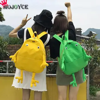 Fashion Cute Cartoon Frog Canvas Zipper Students Backpacks Women Teenage Girls Casual Shoulder School Bags Mochila Feminina
Fashion Cute Cartoon Frog Canvas Zipper Students Backpacks Women Teenage Girls Casual Shoulder School Bags Mochila Feminina