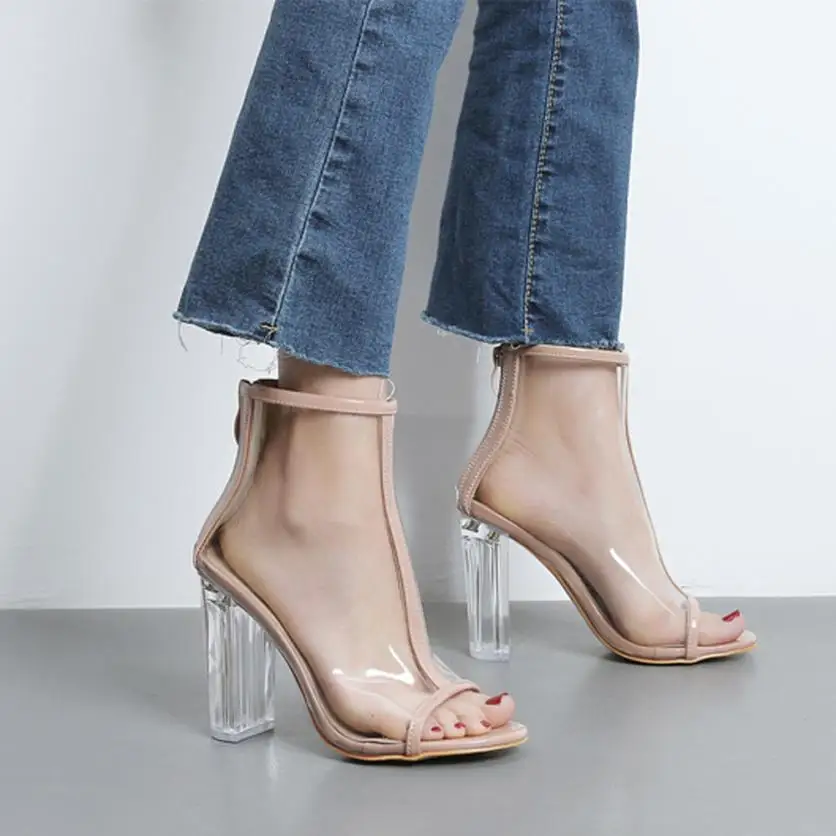 mokingtops High Heels Sandals Women New Transparent Peep Toe Plastic Short Boots Sexy Women's Zipper Sandals summer shoes #es5
mokingtops High Heels Sandals Women New Transparent Peep Toe Plastic Short Boots Sexy Women's Zipper Sandals summer shoes #es5