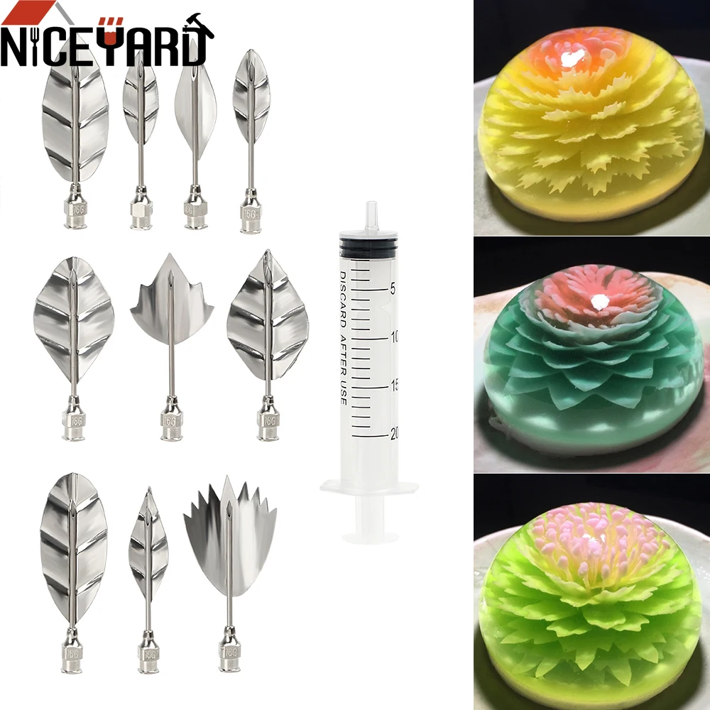 NICEYARD Russia Nozzle 10 pcs Pudding Nozzle +1 Syringe Tools 3D Jelly Flower Cake Jello Gelatin Art Tool Cake Decorating Tools
NICEYARD Russia Nozzle 10 pcs Pudding Nozzle +1 Syringe Tools 3D Jelly Flower Cake Jello Gelatin Art Tool Cake Decorating Tools