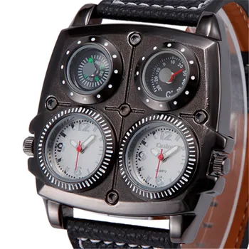 Mens Watches Luxury Brand Oulm Original Wristwatches Fashion Leather Band Compass Thermometer Decoration Japan Movt Quartz Clock
Mens Watches Luxury Brand Oulm Original Wristwatches Fashion Leather Band Compass Thermometer Decoration Japan Movt Quartz Clock