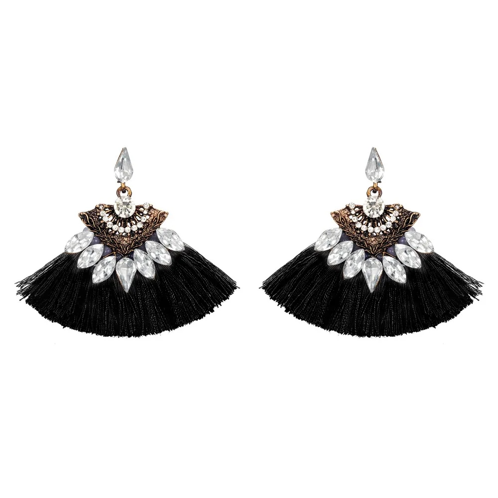 Bohemian Crystal Dangle Drop Earrings Women Accessories Fan Shaped Cotton Handmade Tassels Fringed Earrings Ethnic Jewelry
Bohemian Crystal Dangle Drop Earrings Women Accessories Fan Shaped Cotton Handmade Tassels Fringed Earrings Ethnic Jewelry