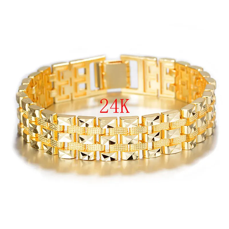 Luxury 15MM Exaggerated Chain Bracelets for Men Women Gold Filled Watch Belt Men Bracelets Men's Jewelry Accessories Gifts
Luxury 15MM Exaggerated Chain Bracelets for Men Women Gold Filled Watch Belt Men Bracelets Men's Jewelry Accessories Gifts