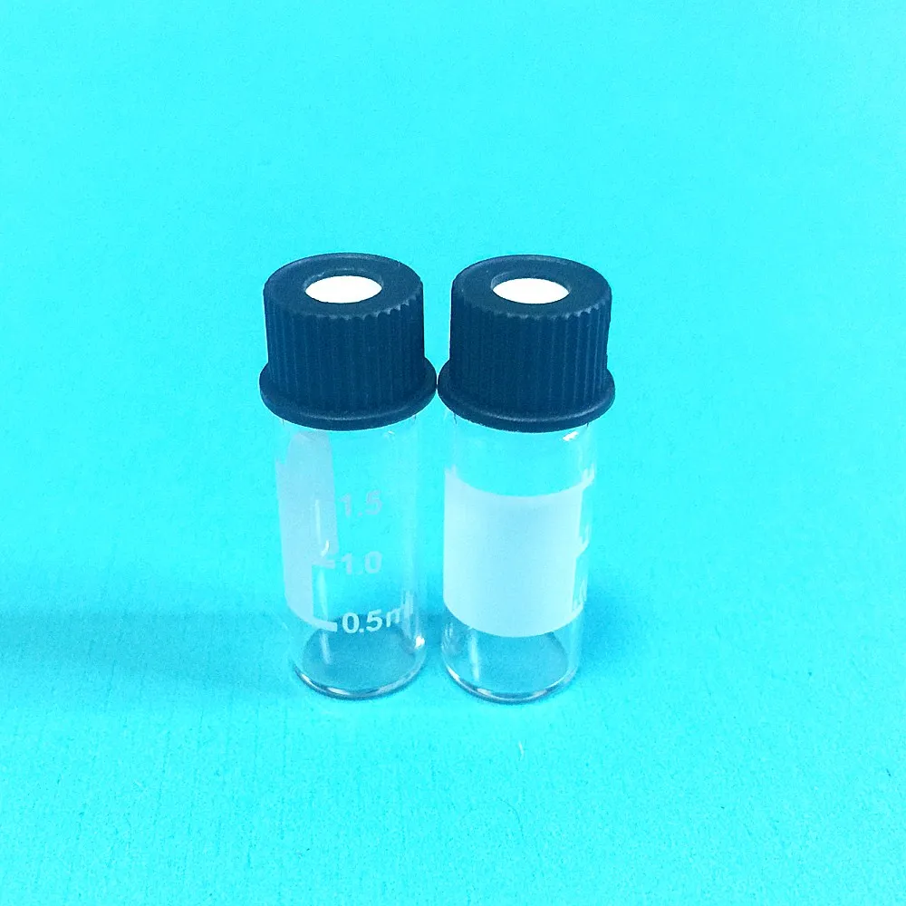 100 sets/lot 1.5ml/2ml screw neck vial 9-425 thread ,9mm clear glass label and filling lines Chromatography vials with pad cover
100 sets/lot 1.5ml/2ml screw neck vial 9-425 thread ,9mm clear glass label and filling lines Chromatography vials with pad cover