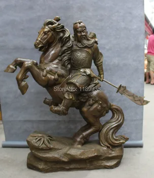 35" China Bronze Folk Dragon Head Warrior GuanGong GuanYu God Ride Horse Statue
35" China Bronze Folk Dragon Head Warrior GuanGong GuanYu God Ride Horse Statue