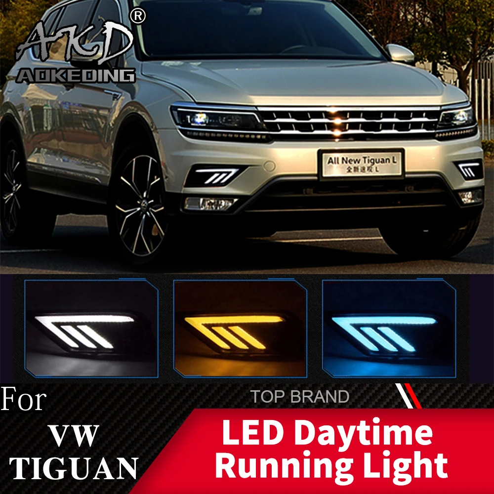 AKD 2PCS LED Daytime Running Light For Volkswagen Tiguan 2017 2018 Yellow Turn Signal Function 12V Car DRL Fog Lamp Decoration
AKD 2PCS LED Daytime Running Light For Volkswagen Tiguan 2017 2018 Yellow Turn Signal Function 12V Car DRL Fog Lamp Decoration