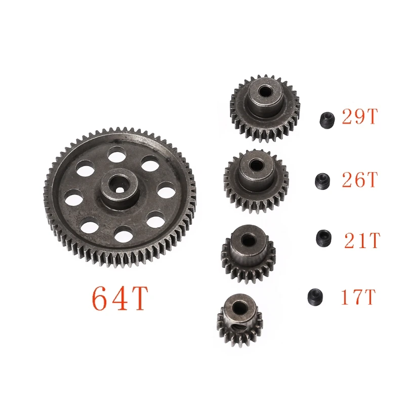 Steel Main Gear HSP RC 1/10 11176&11184 Differential Steel Main Gear 17-64T Motor Gears Parts for Gear 64T/ 26T/ 21T/ 17T Parts
Steel Main Gear HSP RC 1/10 11176&11184 Differential Steel Main Gear 17-64T Motor Gears Parts for Gear 64T/ 26T/ 21T/ 17T Parts
