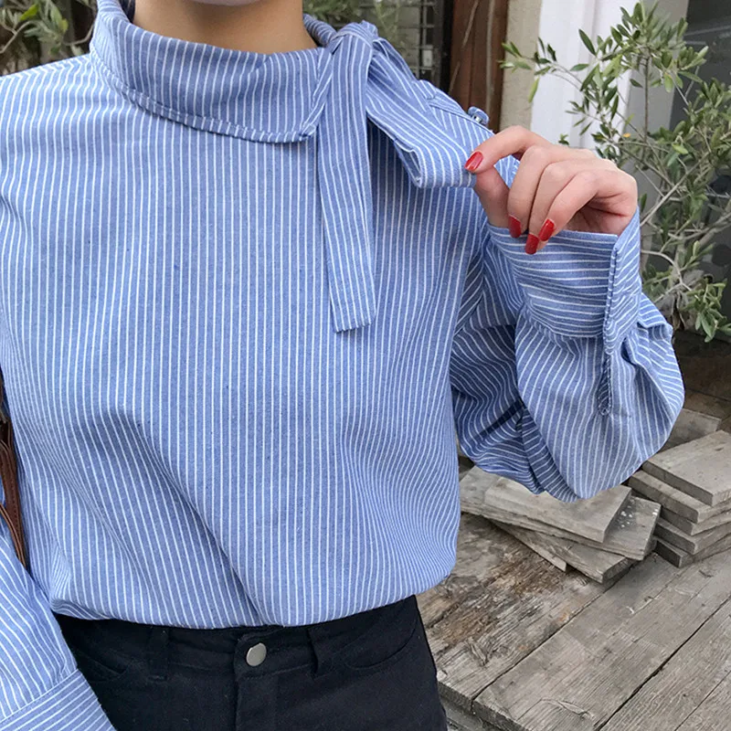 2019 spring new Women korean sweet Style loose blue stripe Tops and Blouses autumn Womans Long Sleeve turtleneck Shirts (F3638)
2019 spring new Women korean sweet Style loose blue stripe Tops and Blouses autumn Womans Long Sleeve turtleneck Shirts (F3638)