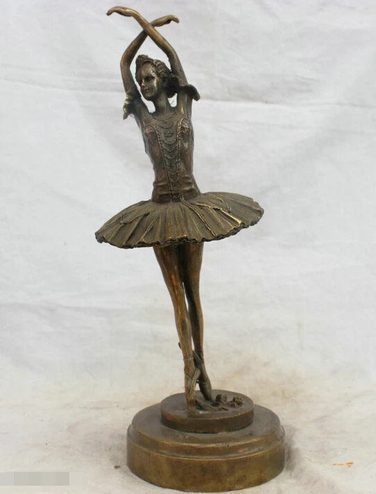 Chinese China Folk Culture Handmade Old Bronze Brass Statue Ballerina Sculpture R0713
Chinese China Folk Culture Handmade Old Bronze Brass Statue Ballerina Sculpture R0713