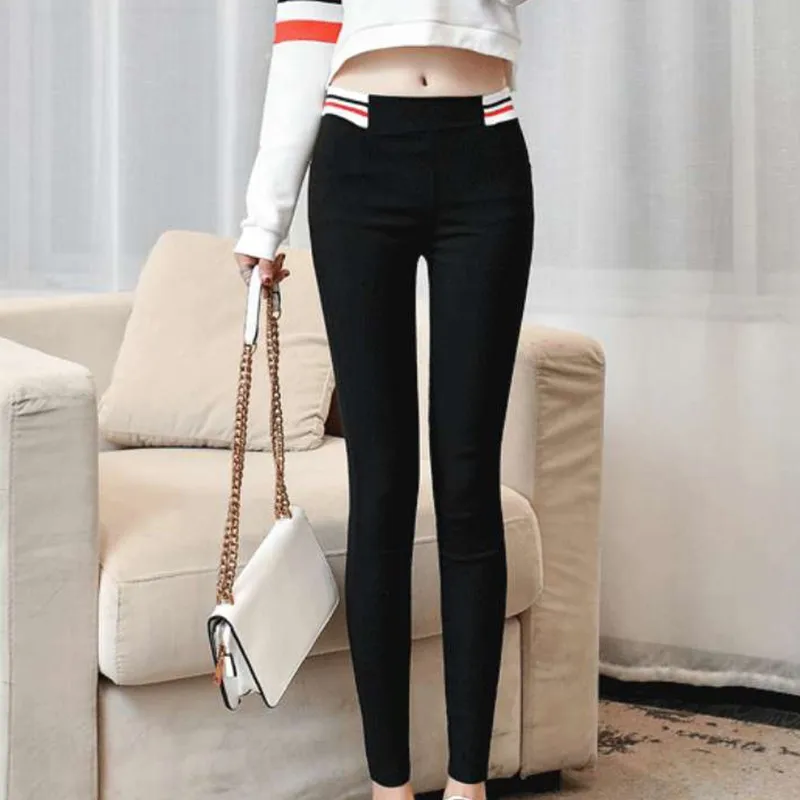 2018 Elastic High Waist Trousers Women Casual Pencil Pants Autumn Ladies Skinny Black Pants
2018 Elastic High Waist Trousers Women Casual Pencil Pants Autumn Ladies Skinny Black Pants