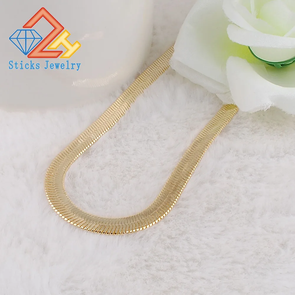 Free shipping Africa real 24K gold-plated necklace! 7mm flat snake chain necklace Christmas ornaments Men Women
Free shipping Africa real 24K gold-plated necklace! 7mm flat snake chain necklace Christmas ornaments Men Women