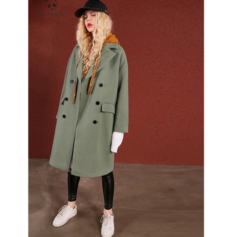 2019 New fashion Winter woolen coat loose casual college wind false two warm woolen coat puls size female Overcoat LX31
2019 New fashion Winter woolen coat loose casual college wind false two warm woolen coat puls size female Overcoat LX31