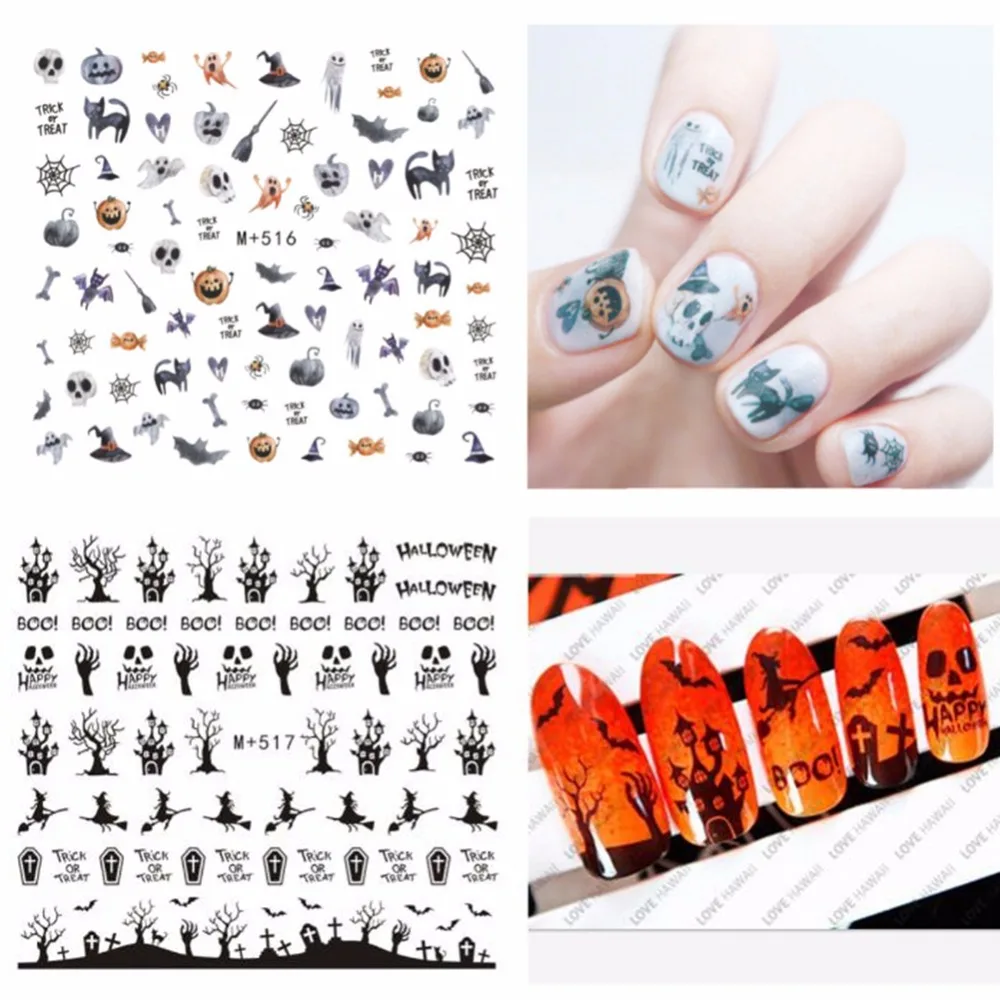 1pcs Halloween Nail Water Decals Pumpkin Skull Nail Art Tattoo Decals Water Slide
1pcs Halloween Nail Water Decals Pumpkin Skull Nail Art Tattoo Decals Water Slide