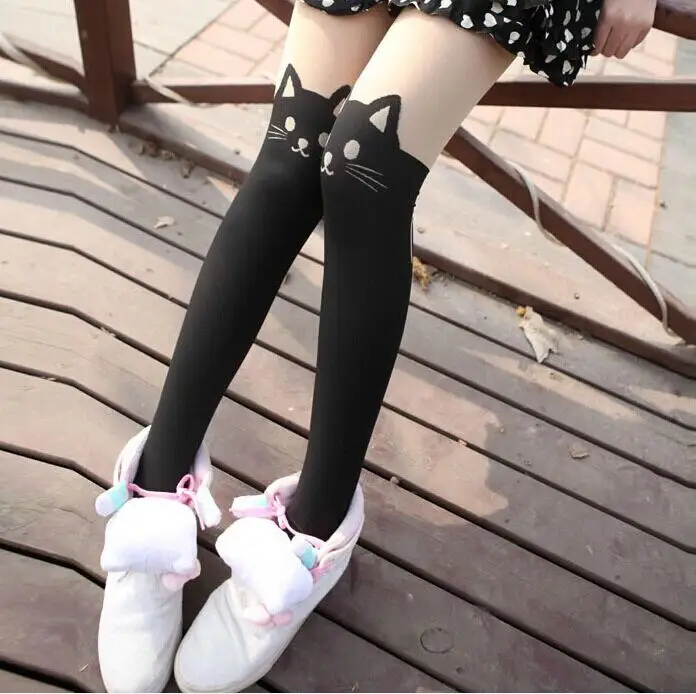 Japanese high false high cylinder knee thigh cartoon cat tail tube stitching panty stockings
Japanese high false high cylinder knee thigh cartoon cat tail tube stitching panty stockings