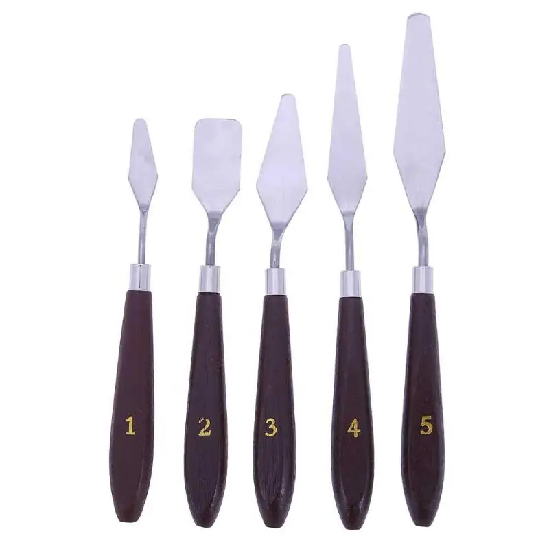 5Pcs/set Mixed Stainless Steel Palette Scraper Set Spatula Knives For Artist Oil Painting Tools Painting Knife Blade
5Pcs/set Mixed Stainless Steel Palette Scraper Set Spatula Knives For Artist Oil Painting Tools Painting Knife Blade
