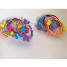 Ta240 2018 ใหม่แฟชั่นสาวดีชุดหัวเชือกสีหัวเข็มขัดพลาสติกเด็กเล็ก elastic force ผมเครื่องประดับ 5 ชิ้น/เซ็...(China)