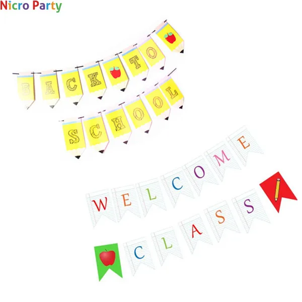 Nicro Welcome Class Back to School Banner for School celebration classroom Decoration Party New DIY #PG46
Nicro Welcome Class Back to School Banner for School celebration classroom Decoration Party New DIY #PG46