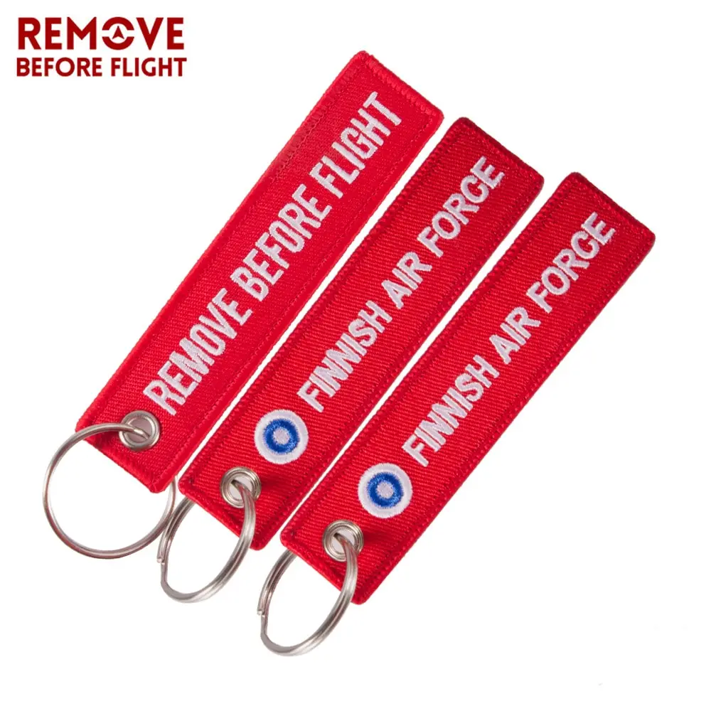 3PCS/LOT Remove Before Flight Keychains FINNISH AIR FORCE Embroidery Key Chain for Aviation Gifts Customized Keychain Jewelry
3PCS/LOT Remove Before Flight Keychains FINNISH AIR FORCE Embroidery Key Chain for Aviation Gifts Customized Keychain Jewelry