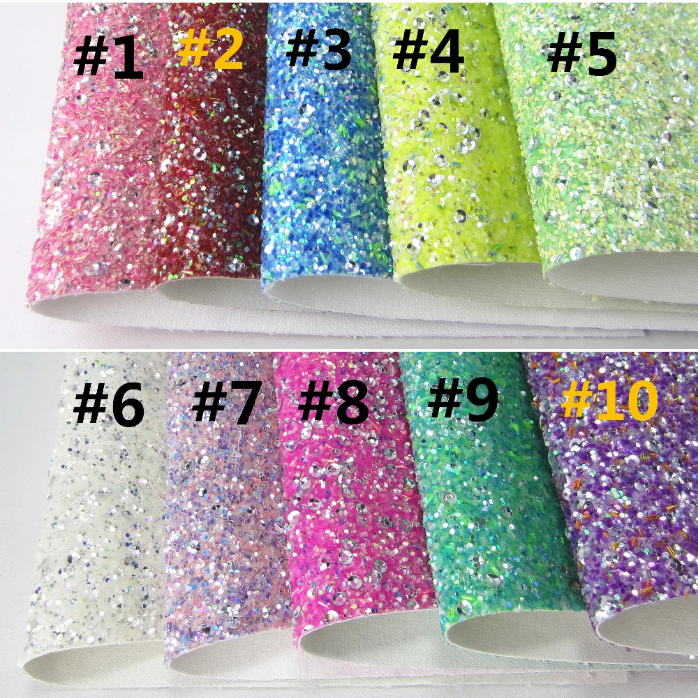 A4 Sheet 8"X11.8" Mix Chunky Glitter Fabric Leather Faux Leather Fabric 2019 new arrivals 1piece F0372
A4 Sheet 8"X11.8" Mix Chunky Glitter Fabric Leather Faux Leather Fabric 2019 new arrivals 1piece F0372