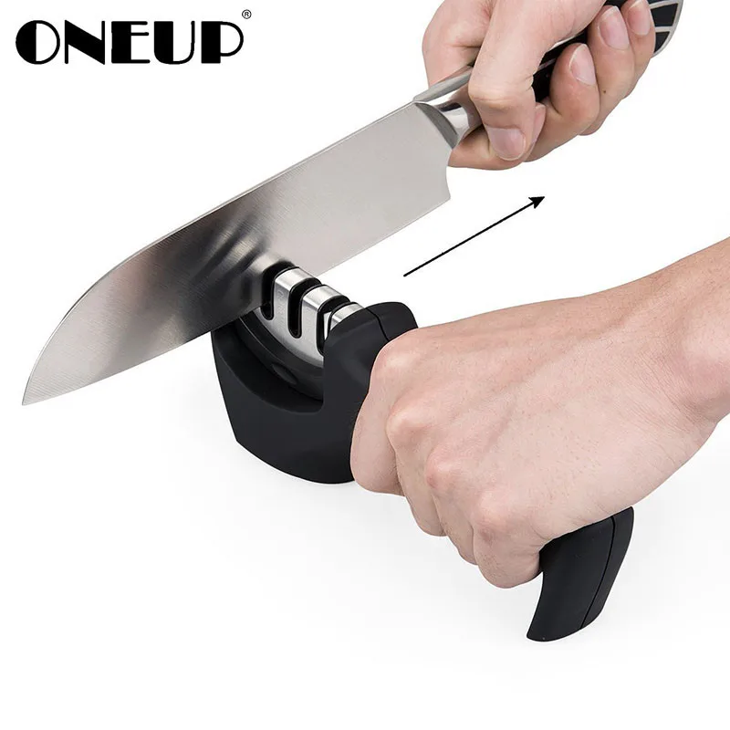 

ONEUP 3-Stage Diamond Professional Knife Sharpener Ceramic Knife Sharpening Stone Tungsten Steel Kitchen Tools Sharpens Knives