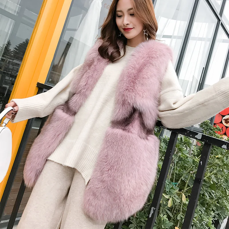 Winter Real Fox Fur Vest Luxury Chic Fur Coat Women Thick Warm Sleeveless Fur Jacket Elegant Coat Manteau Femme Hiver ZL567
Winter Real Fox Fur Vest Luxury Chic Fur Coat Women Thick Warm Sleeveless Fur Jacket Elegant Coat Manteau Femme Hiver ZL567