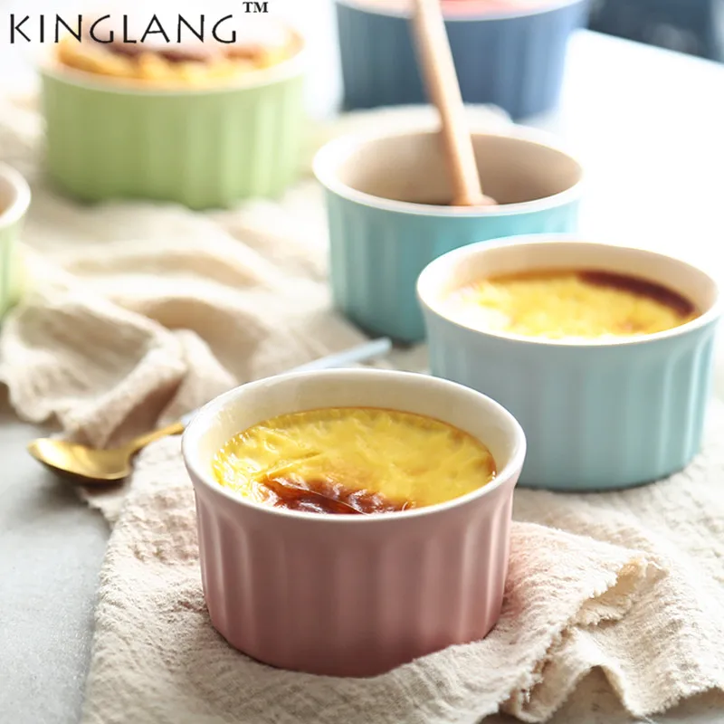 1pc KINGLANG Ceramic Creative Souffle Baking Cup Mini Baking Mold Oven Special Baking Cup Pudding Tableware
1pc KINGLANG Ceramic Creative Souffle Baking Cup Mini Baking Mold Oven Special Baking Cup Pudding Tableware