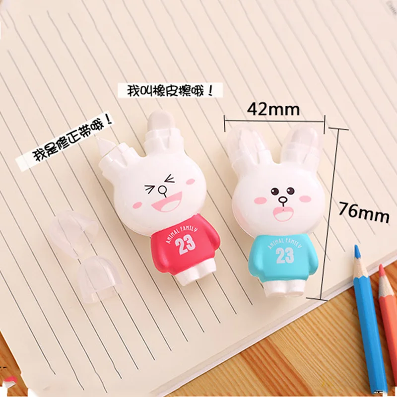 1 pcs Cartoon Rabbit Correction Tape Erasers Kawaii Stationery Gifts Correction Tools for Kids Office School Correction Supplies
1 pcs Cartoon Rabbit Correction Tape Erasers Kawaii Stationery Gifts Correction Tools for Kids Office School Correction Supplies