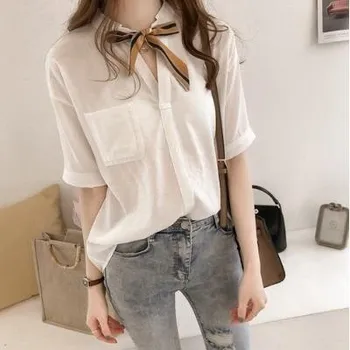 4XL Womens Blouses And Tops Korean 3XL Chiffon Solid Shirts V NeckLadies Half Sleeves Tops For Women Summer Womens Clothing
4XL Womens Blouses And Tops Korean 3XL Chiffon Solid Shirts V NeckLadies Half Sleeves Tops For Women Summer Womens Clothing