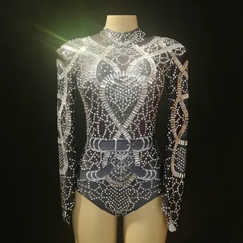 Women Singer Dance Stage Show Wear Glisten Rhinestones Stretch Black Bodysuit Women's Birthday Party Evening Celebrate Outfit DJ
Women Singer Dance Stage Show Wear Glisten Rhinestones Stretch Black Bodysuit Women's Birthday Party Evening Celebrate Outfit DJ