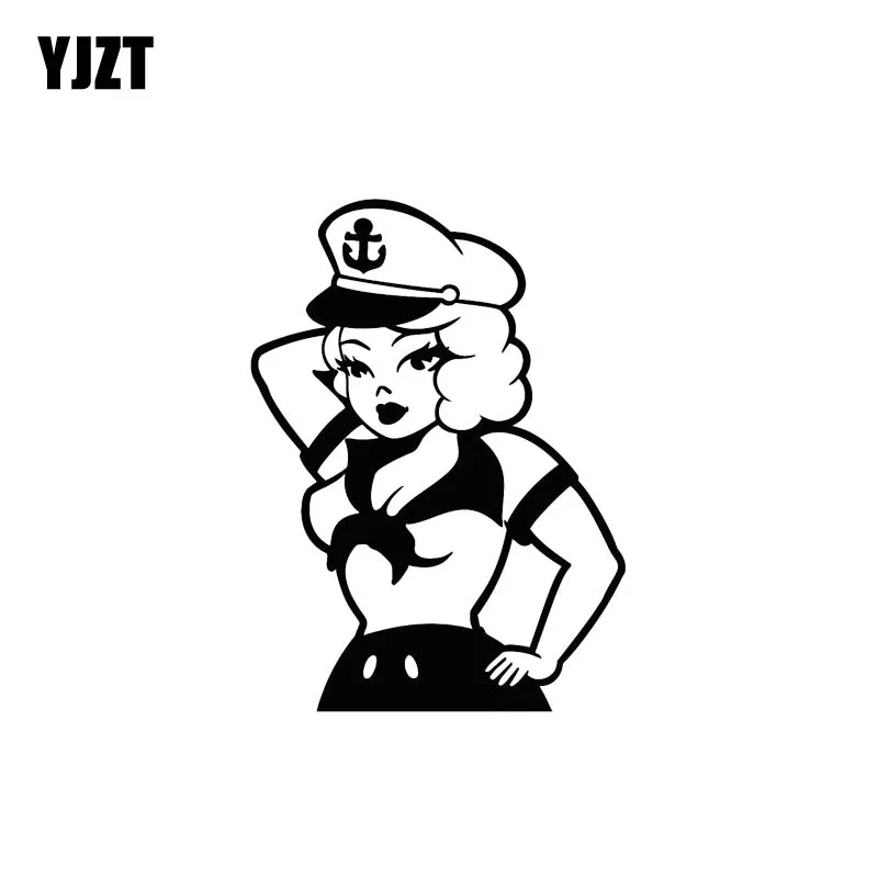 YJZT 10*13.7CM Sexy Gorgeous Navy Girl Car Sticker Black/Silver Vinyl Car Decal Popular Fashion Style C20-0903
YJZT 10*13.7CM Sexy Gorgeous Navy Girl Car Sticker Black/Silver Vinyl Car Decal Popular Fashion Style C20-0903