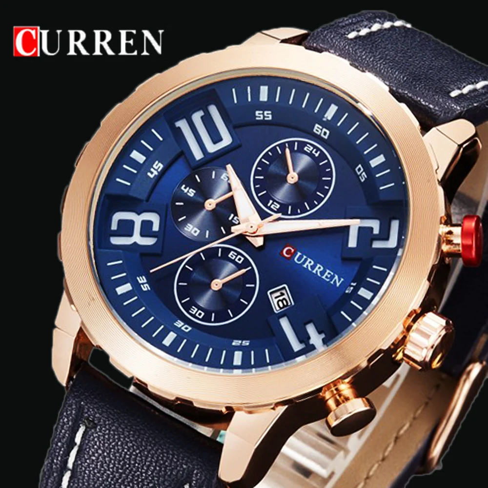 CURREN Luxury Brand Sport Quartz Gold Watches Men Leather Watch Women Wristwatch Men Wristwatches relogio masculino montre homme
CURREN Luxury Brand Sport Quartz Gold Watches Men Leather Watch Women Wristwatch Men Wristwatches relogio masculino montre homme