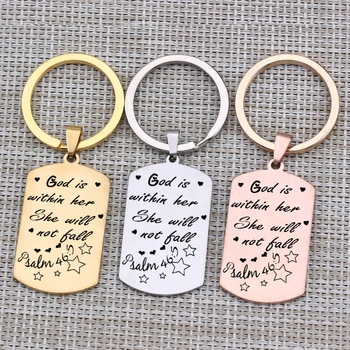 "God Is Within Her She Will Not Fall"Key Chain Stainless Steel Jewelry Men Women Uplifting Gift Souvenir Charm Car Key Pendant
"God Is Within Her She Will Not Fall"Key Chain Stainless Steel Jewelry Men Women Uplifting Gift Souvenir Charm Car Key Pendant
