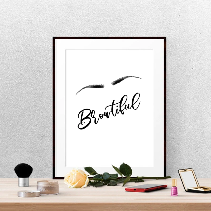 Eyebrows Canvas Prints Beauty Room Decor