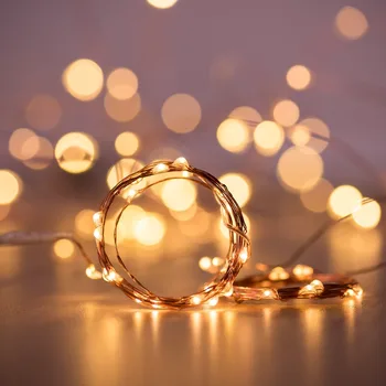 

Christmas Led Strings 2M 5M 10M 100led Copper Wire 3XAA Battery Operated Wedding Party Decoration LED String Fairy Lights
