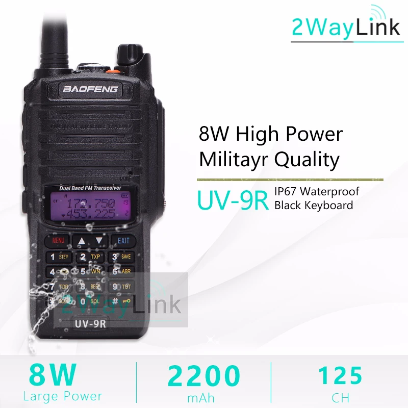 

Baofeng 8W Radio UV-9R Waterproof IP67 Walkie Talkie 10KM Original UV 9R UV-XR GT-3WP UV-5S UV-5R WP BF-A58 Ham Radios T57 T-57