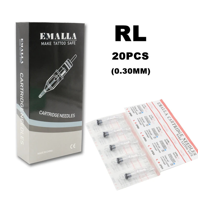 Newest 20pcs/box EMALLA Tattoo Cartridge Needles 0.30MM Disposable Sterilized Tattoo Needles Tips For Permanent Makeup Tattoo
Newest 20pcs/box EMALLA Tattoo Cartridge Needles 0.30MM Disposable Sterilized Tattoo Needles Tips For Permanent Makeup Tattoo