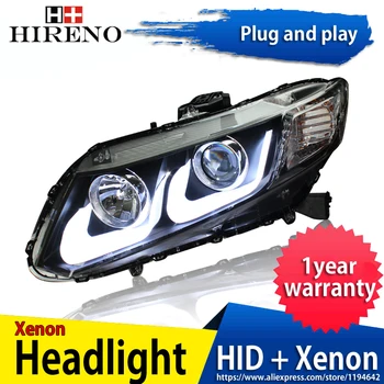 Hireno Headlamp for 2011-15 Honda Civic Headlight Headlight Assembly LED DRL Angel Lens Double Beam HID Xenon 2pcs
Hireno Headlamp for 2011-15 Honda Civic Headlight Headlight Assembly LED DRL Angel Lens Double Beam HID Xenon 2pcs