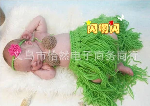 0-6months New crochet newborn photography props outfits crochet baby set baby hula girl headdress coconut bra grass skirt Sets 
0-6months New crochet newborn photography props outfits crochet baby set baby hula girl headdress coconut bra grass skirt Sets