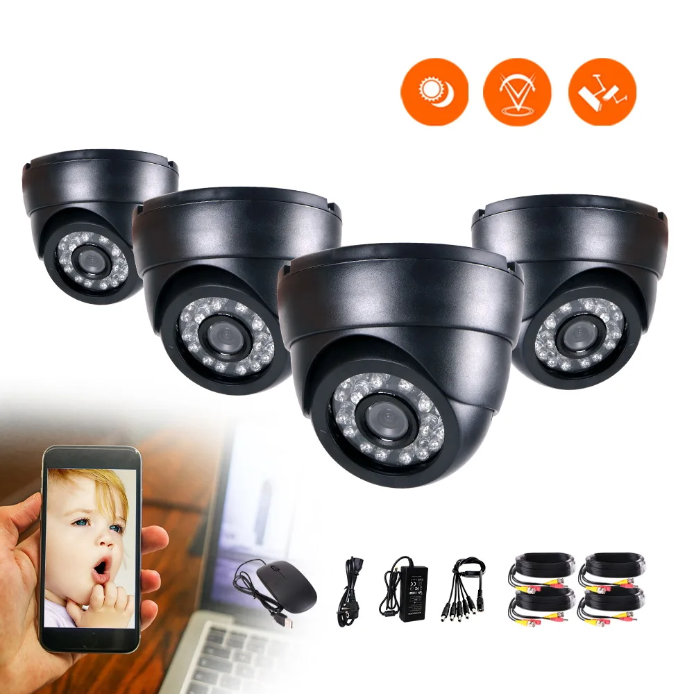 1/4" CMOS 4X 700TVL Dome CCTV Camera Indoor 24Led 3.6mm For 4CH 8CH home Security Surveillance Camera System Day/Night Vision
1/4" CMOS 4X 700TVL Dome CCTV Camera Indoor 24Led 3.6mm For 4CH 8CH home Security Surveillance Camera System Day/Night Vision