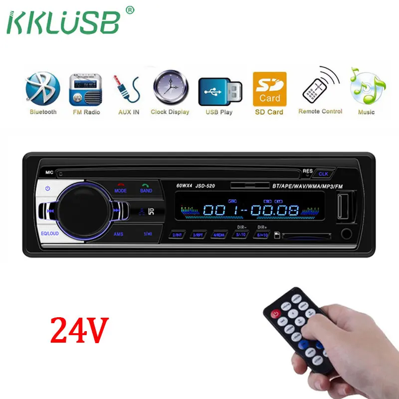 24V Car Radio Car Stereo Bluetooth JSD520 In-dash 1 Din FM Aux Input Receiver SD USB MP3 ISO Connector autoradio oto teypleri
24V Car Radio Car Stereo Bluetooth JSD520 In-dash 1 Din FM Aux Input Receiver SD USB MP3 ISO Connector autoradio oto teypleri