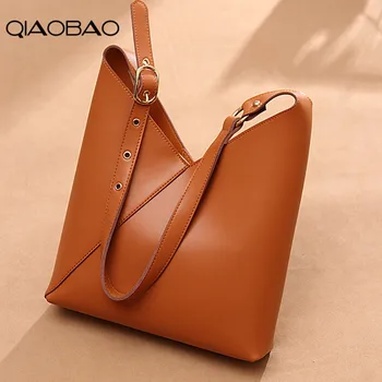 QIAOBAO Women Messenger Bag 100% Genuine Leather Casual Composite Bag Female Designer Handbag Vintage Cowhide Tote Shoulder Bag
QIAOBAO Women Messenger Bag 100% Genuine Leather Casual Composite Bag Female Designer Handbag Vintage Cowhide Tote Shoulder Bag