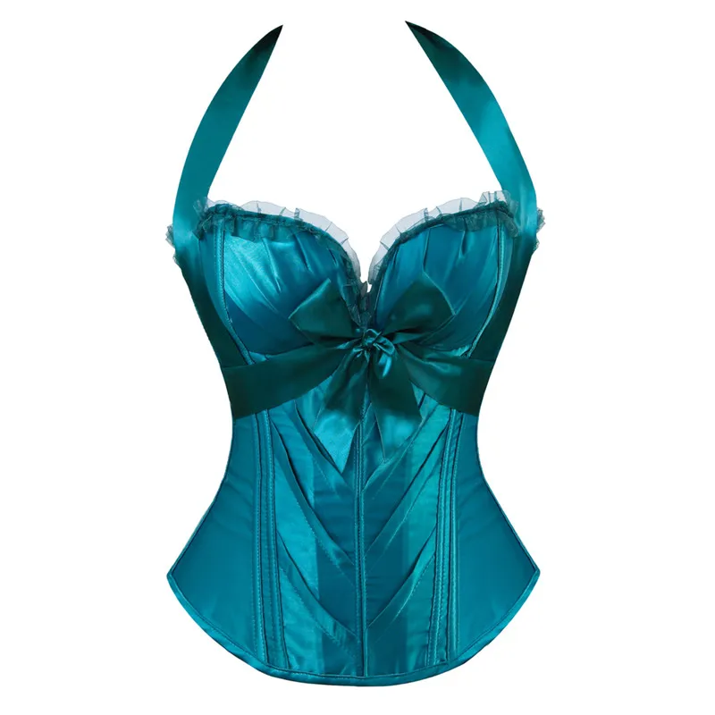 Sexy Lace up Satin Corset With Cup Lingerie Zipper Side Overbust Corsets and Bustiers Party Bow Halter Corset Plus Size S-2XL
Sexy Lace up Satin Corset With Cup Lingerie Zipper Side Overbust Corsets and Bustiers Party Bow Halter Corset Plus Size S-2XL