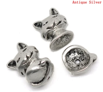 Zinc metal alloy Beads Caps Cat Silver Color (Fits 10mm-12mm Beads) Cat Pattern 14mm-16mm x 13mm( 4/8"), 1 Set new
Zinc metal alloy Beads Caps Cat Silver Color (Fits 10mm-12mm Beads) Cat Pattern 14mm-16mm x 13mm( 4/8"), 1 Set new