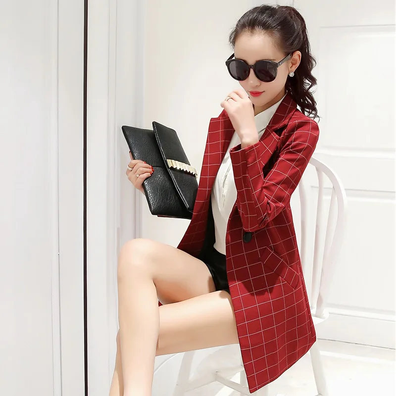 Korean Slim Lady Plaid Jacket 2019 Spring Autumn New Long Sleeve Small Suit Leisure Jacket Women Plaid Long Blazer
Korean Slim Lady Plaid Jacket 2019 Spring Autumn New Long Sleeve Small Suit Leisure Jacket Women Plaid Long Blazer