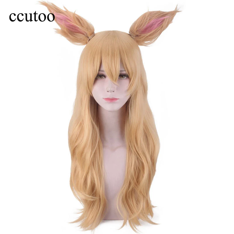 K/DA Ahri Long Golden Wig With Ears Cosplay Costume KDA Women Heat Resistant Synthetic Hair Halloween Party Role Play Wigs
K/DA Ahri Long Golden Wig With Ears Cosplay Costume KDA Women Heat Resistant Synthetic Hair Halloween Party Role Play Wigs