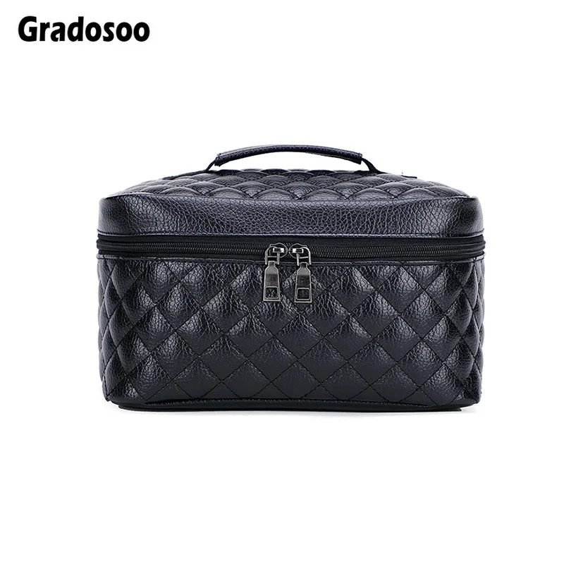Gradosoo Women Thread Design Makeup Bag Vintage PU Handbag Cosmetic Bags Female Travel Multifunctional Toiletry Organizer LBF525
Gradosoo Women Thread Design Makeup Bag Vintage PU Handbag Cosmetic Bags Female Travel Multifunctional Toiletry Organizer LBF525